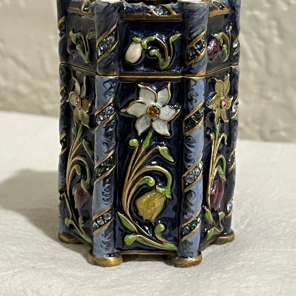 Jay Strongwater Bejeweled Hexagon Trinket Box
